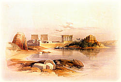 David Roberts Die Tempel von Philae Sdansicht
